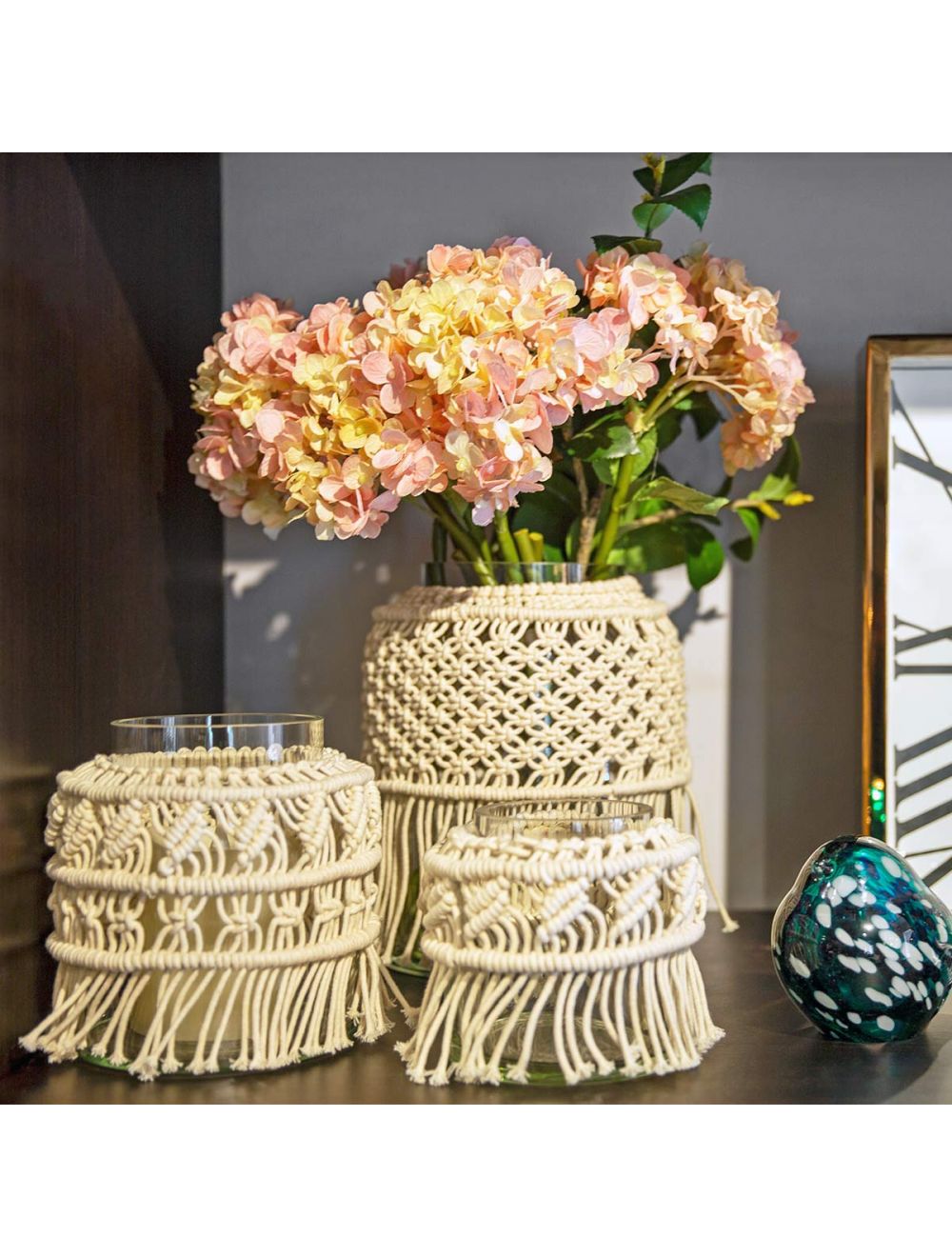 Macrame Jar Reef Knot